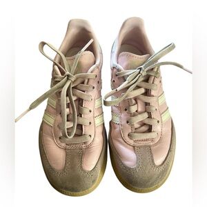 adidas Ortholite Samba Pink Leather & Suede Sneakers